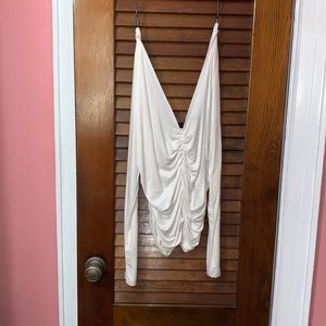 Plus Size Ruched Long-Sleeve Top